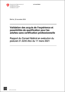 Validation des acquis de l'expérience et possibilités de certification pour adultes sans qualification professionnelle_Seite_01