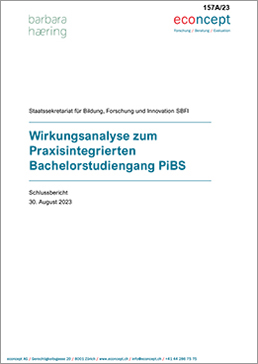 Filières bachelor intégrant la pratique PiBS : analyse d’impact